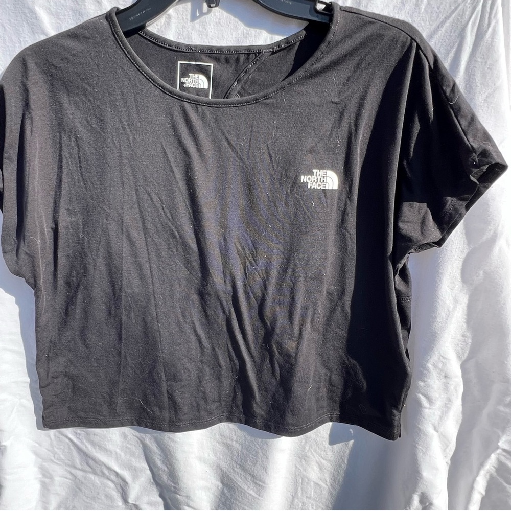 The North Face Black Wander Crossback Short Sleeve Top Cropped T-Shirt Small